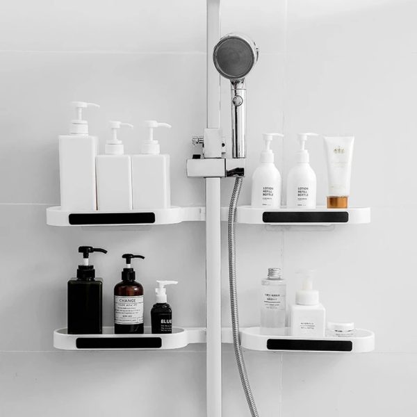 Punch-Free Bathroom Storage Shelf
